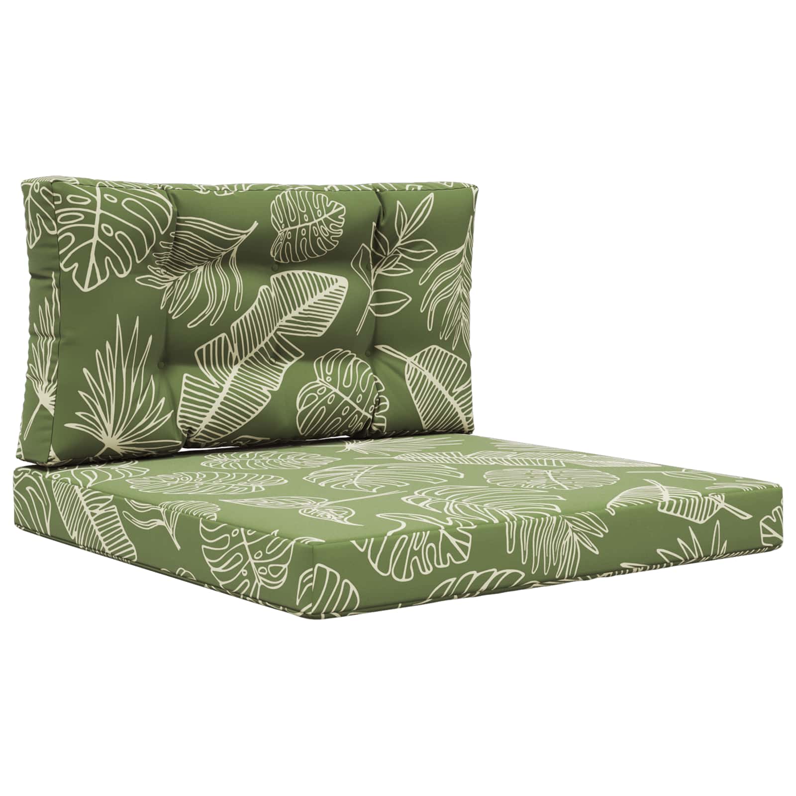 Cuscino per divano da esterno 2 pcs Design a foglia Poliestere | homemem39