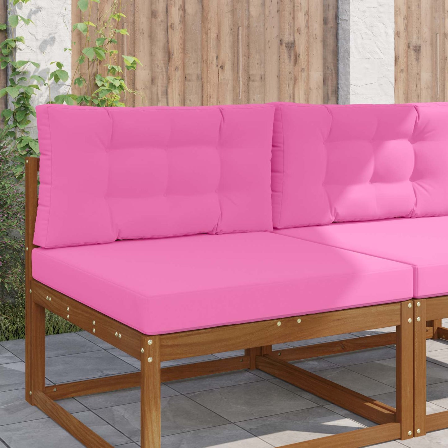 Cuscino per divano da esterno 2 pcs Rosa Poliestere | homemem39
