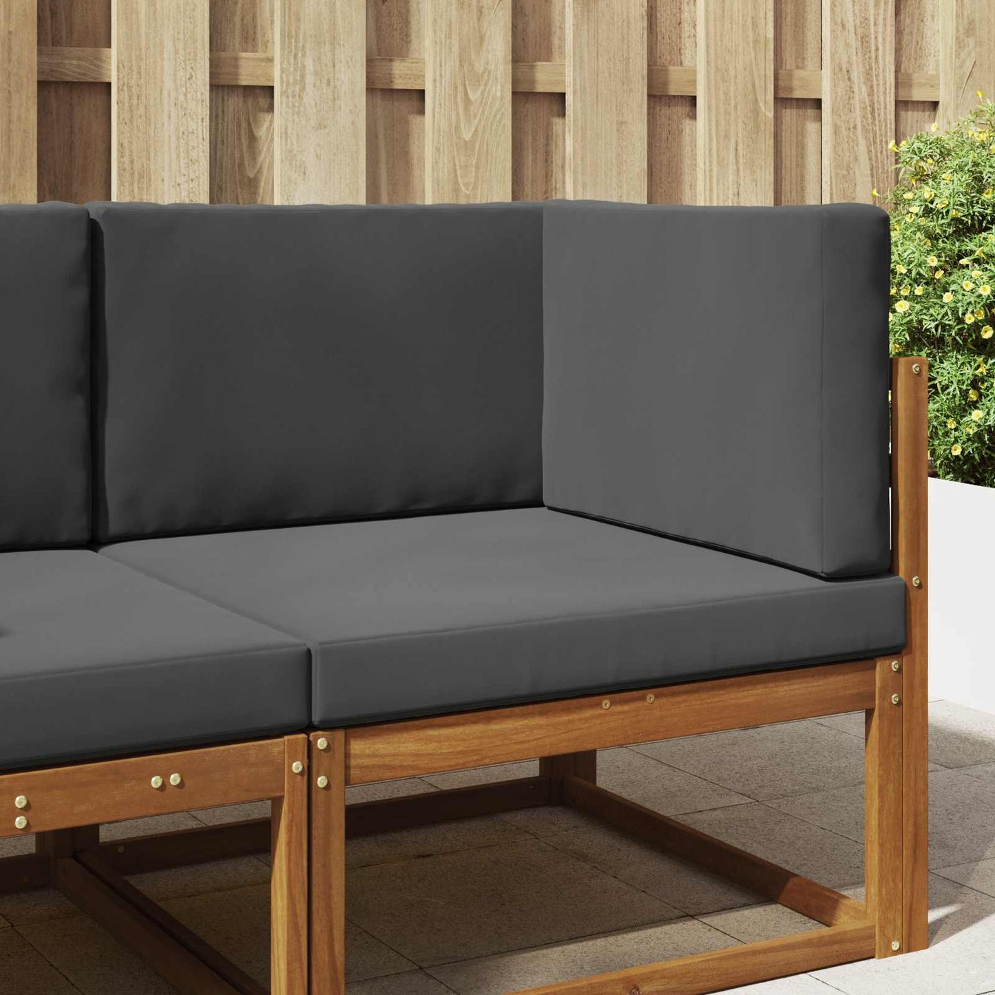 Cuscino per divano da esterno 3 pcs Antracite Poliestere | homemem39