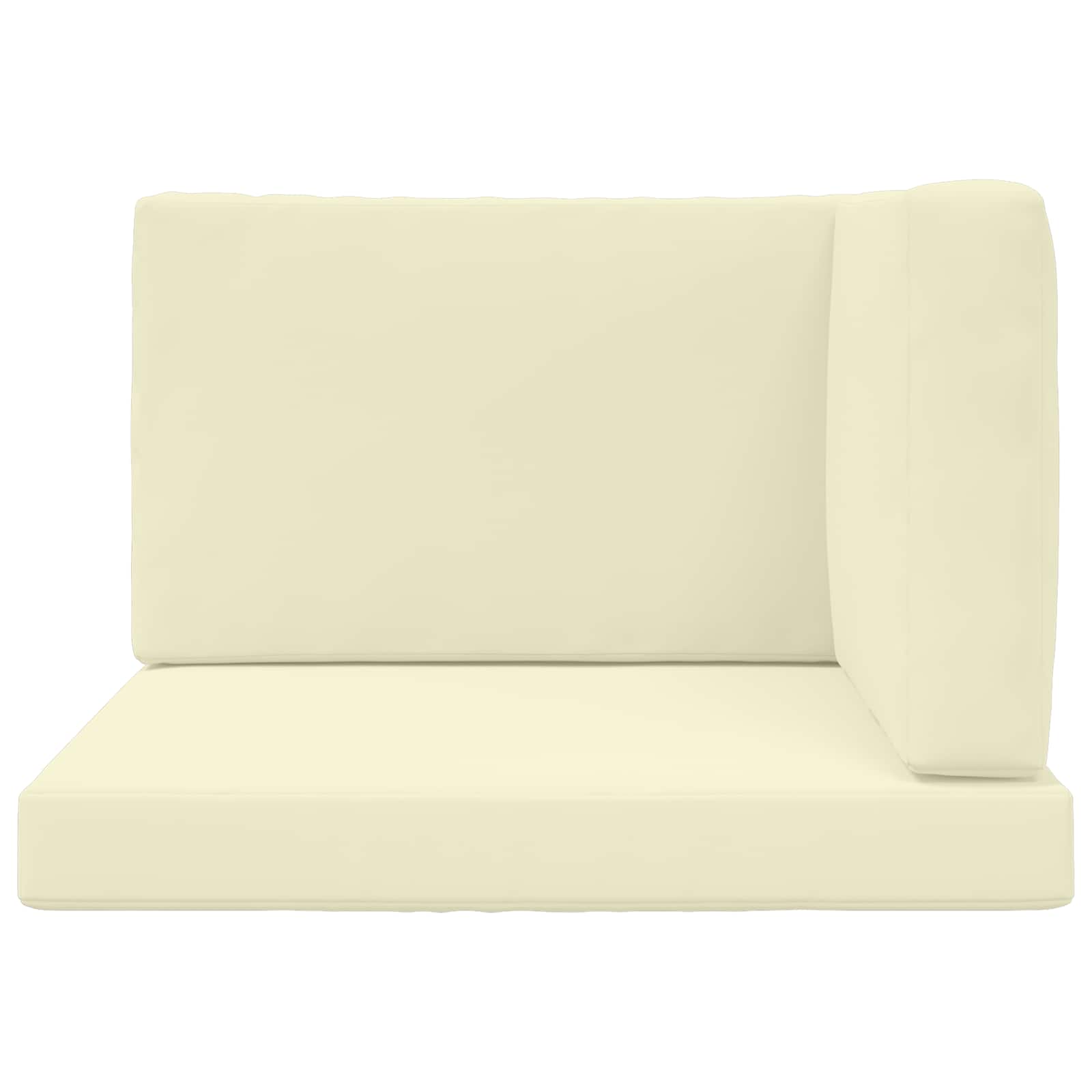 Cuscino per divano da esterno 3 pcs Crema Poliestere | homemem39