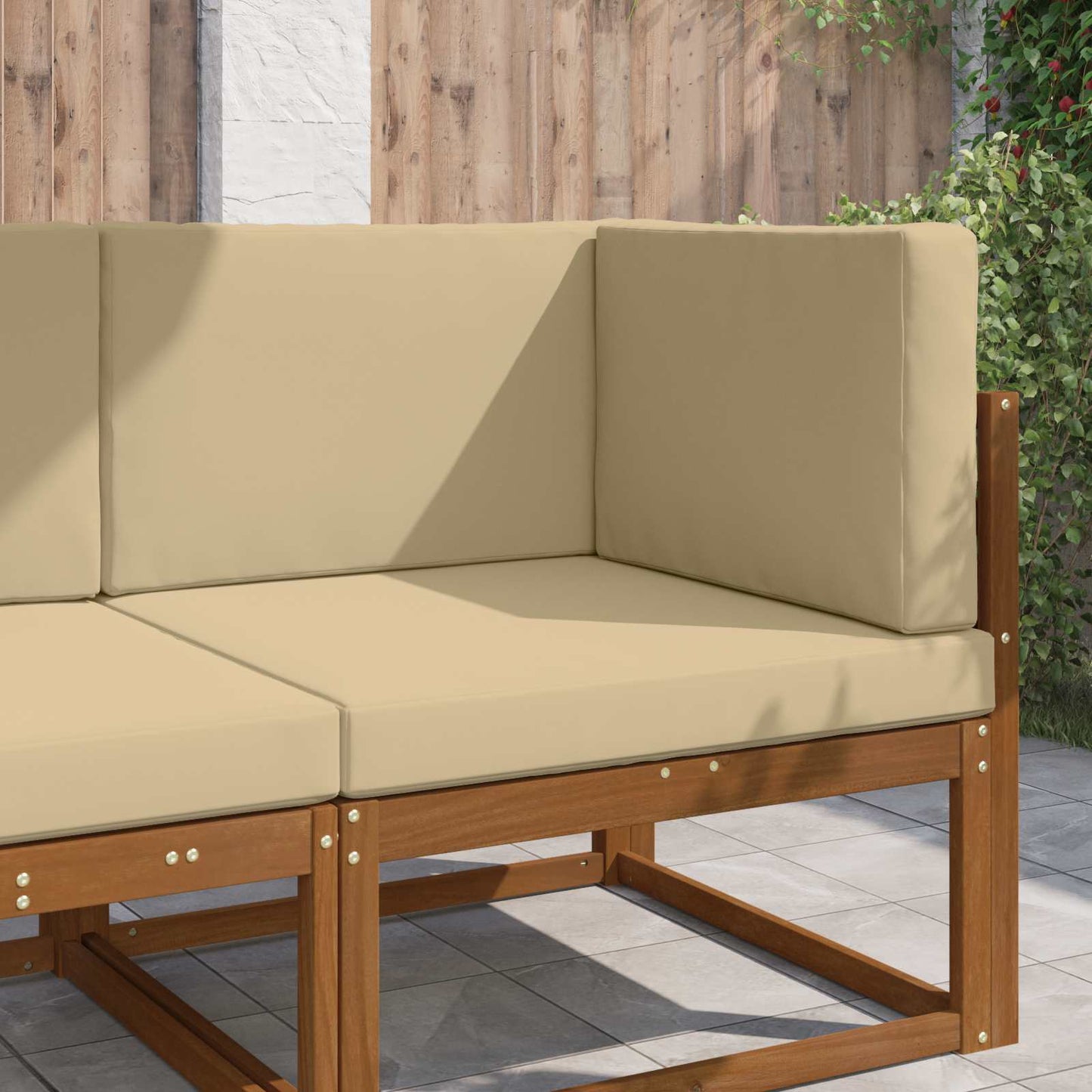Cuscino per divano da esterno 3 pcs Beige Poliestere | homemem39