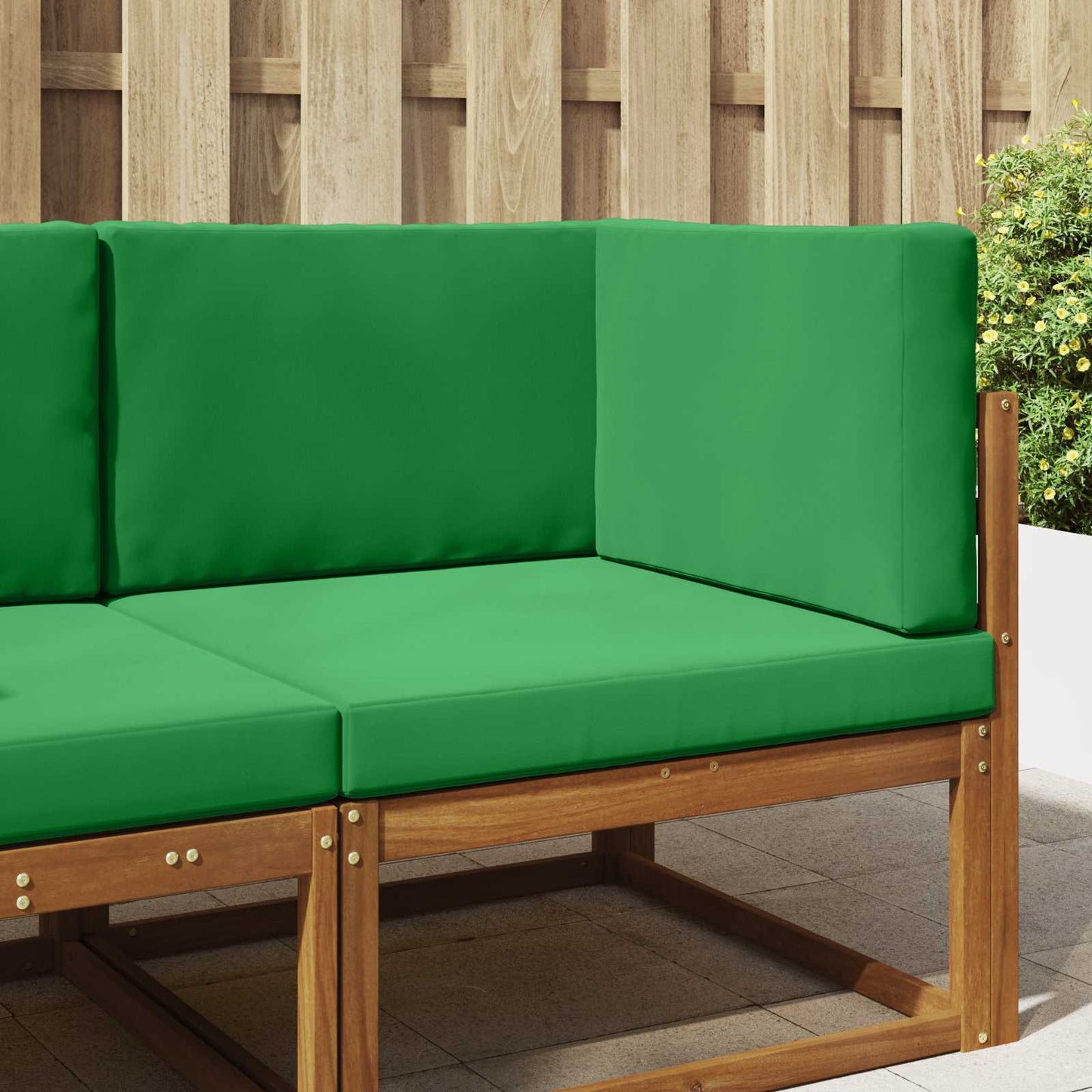 Cuscino per divano da esterno 3 pcs Verde Poliestere | homemem39