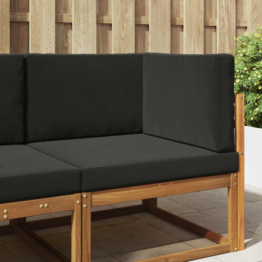 Cuscino per divano da esterno 3 pcs Nero Poliestere | homemem39