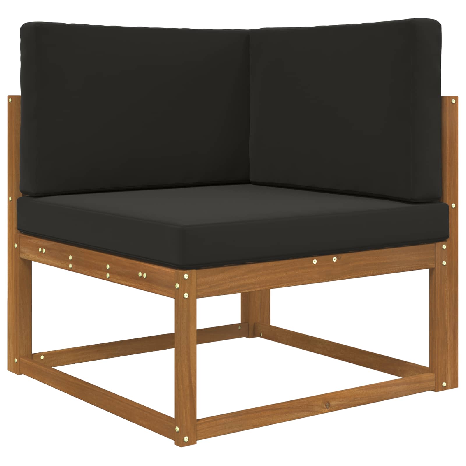 Cuscino per divano da esterno 3 pcs Nero Poliestere | homemem39