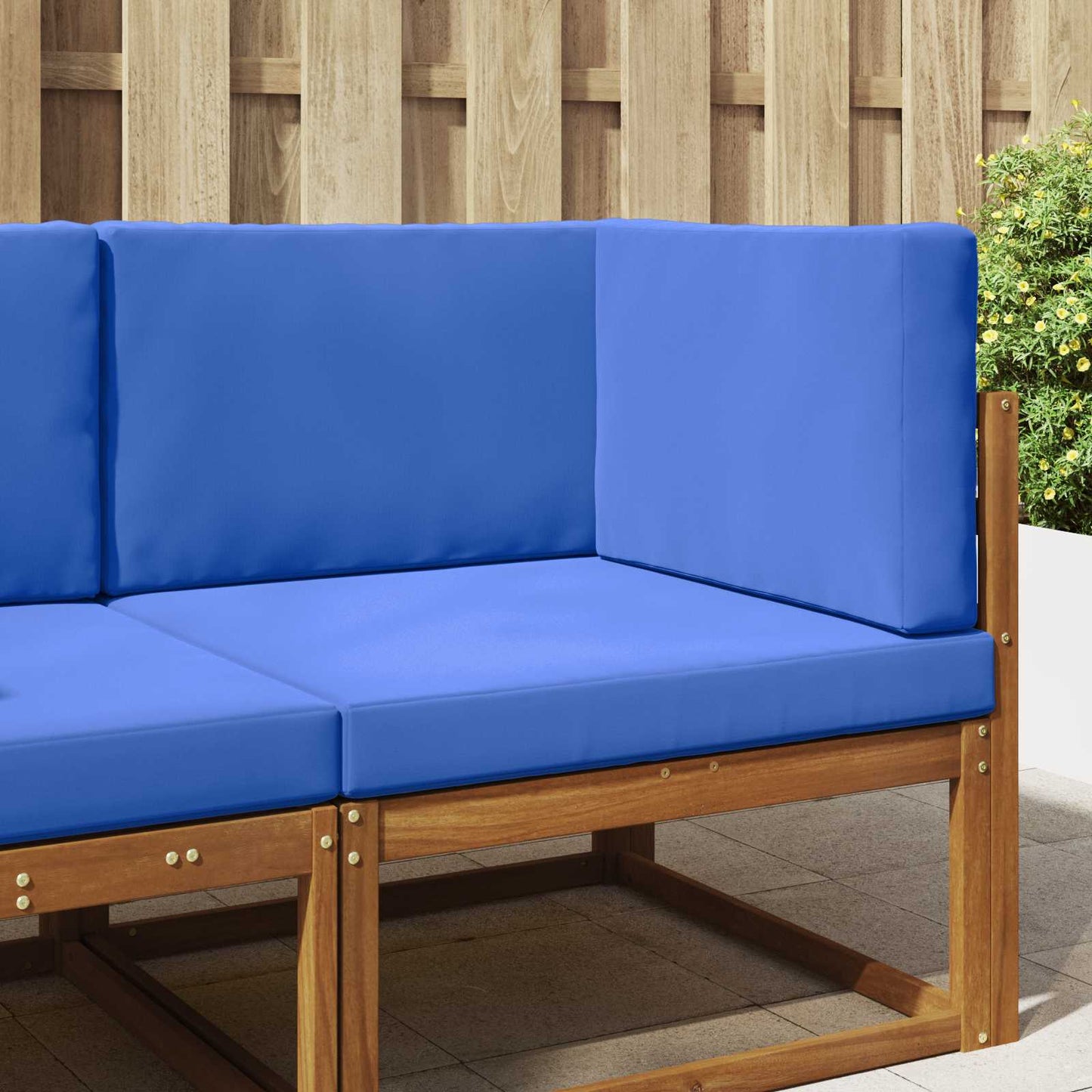 Cuscino per divano da esterno 3 pcs Blu Reale Poliestere | homemem39