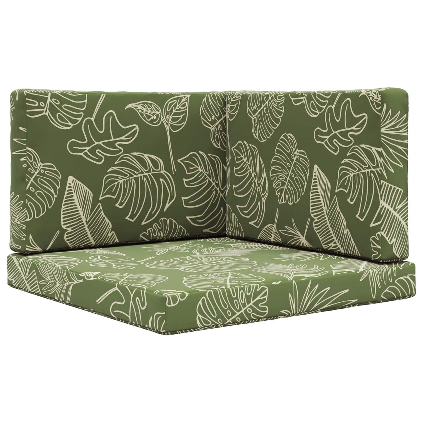 Cuscino per divano da esterno 3 pcs Design a foglia Poliestere | homemem39