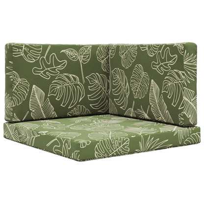 Cuscino per divano da esterno 3 pcs Design a foglia Poliestere | homemem39