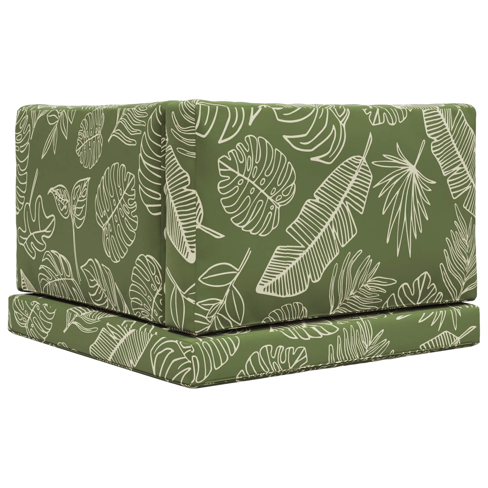 Cuscino per divano da esterno 3 pcs Design a foglia Poliestere | homemem39