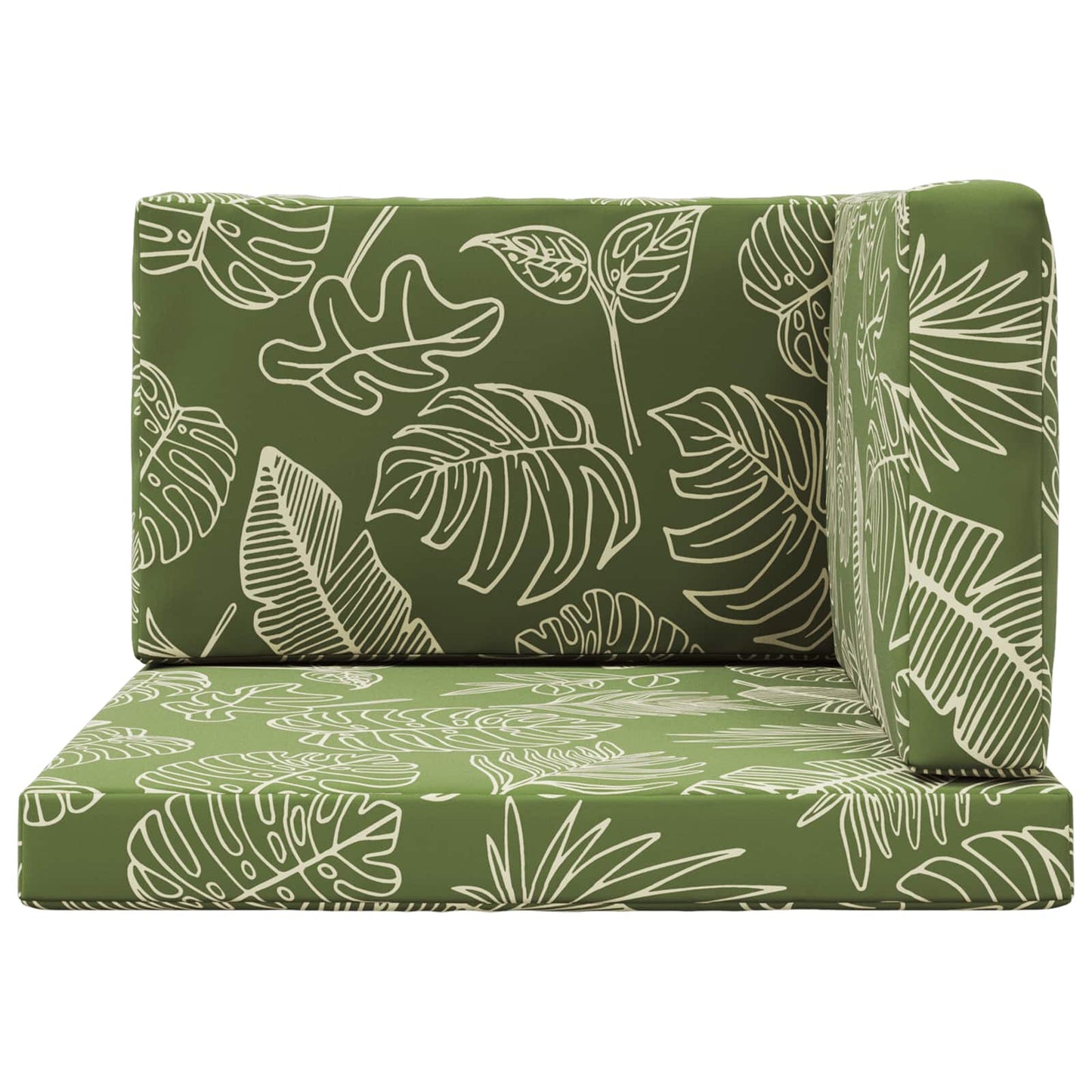 Cuscino per divano da esterno 3 pcs Design a foglia Poliestere | homemem39