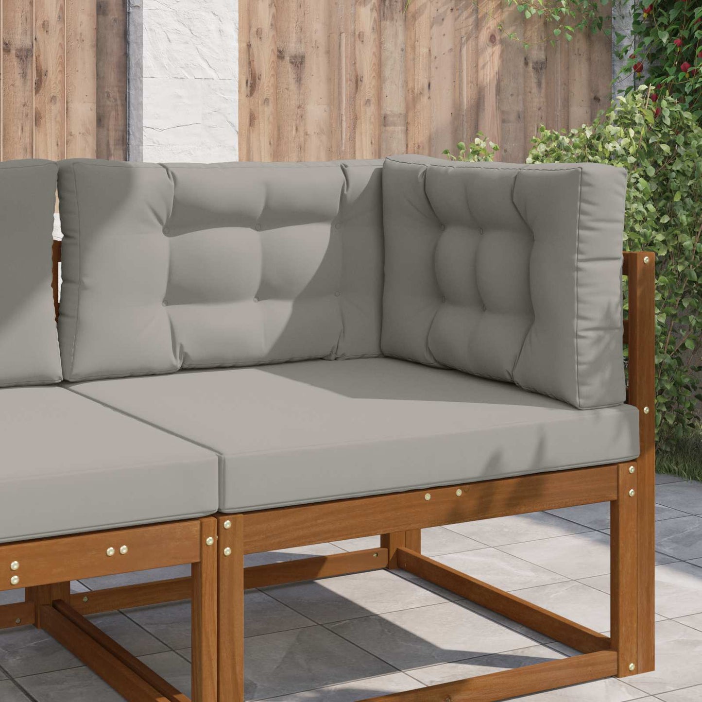 Cuscino per divano da esterno 3 pcs Grigio Poliestere | homemem39