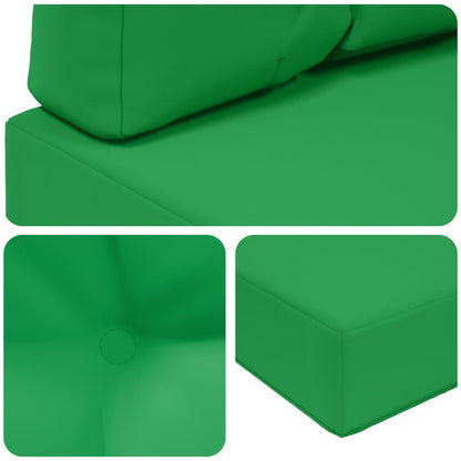 Cuscino per divano da esterno 3 pcs Verde Poliestere | homemem39