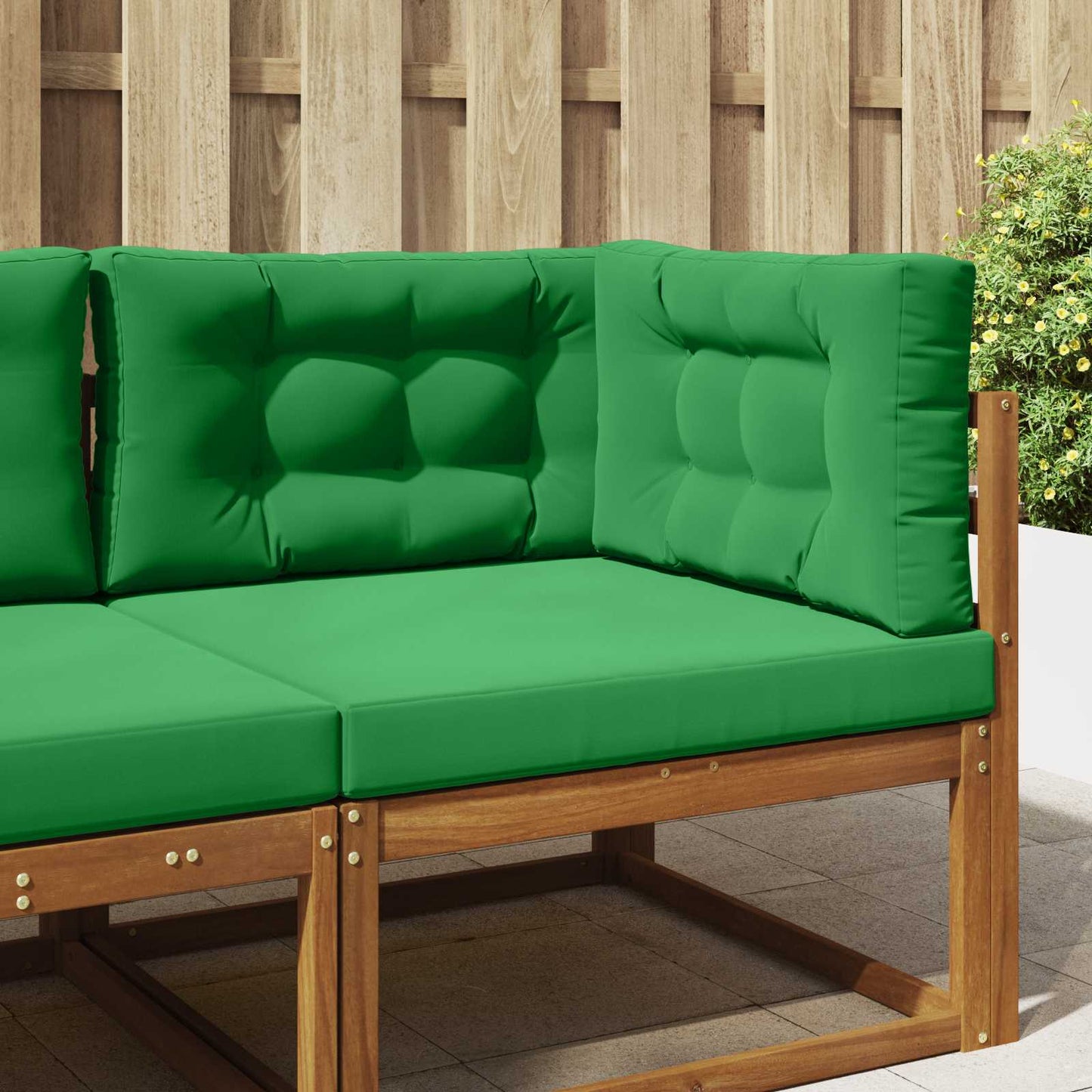 Cuscino per divano da esterno 3 pcs Verde Poliestere | homemem39