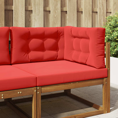 Cuscino per divano da esterno 3 pcs Rosso Poliestere | homemem39