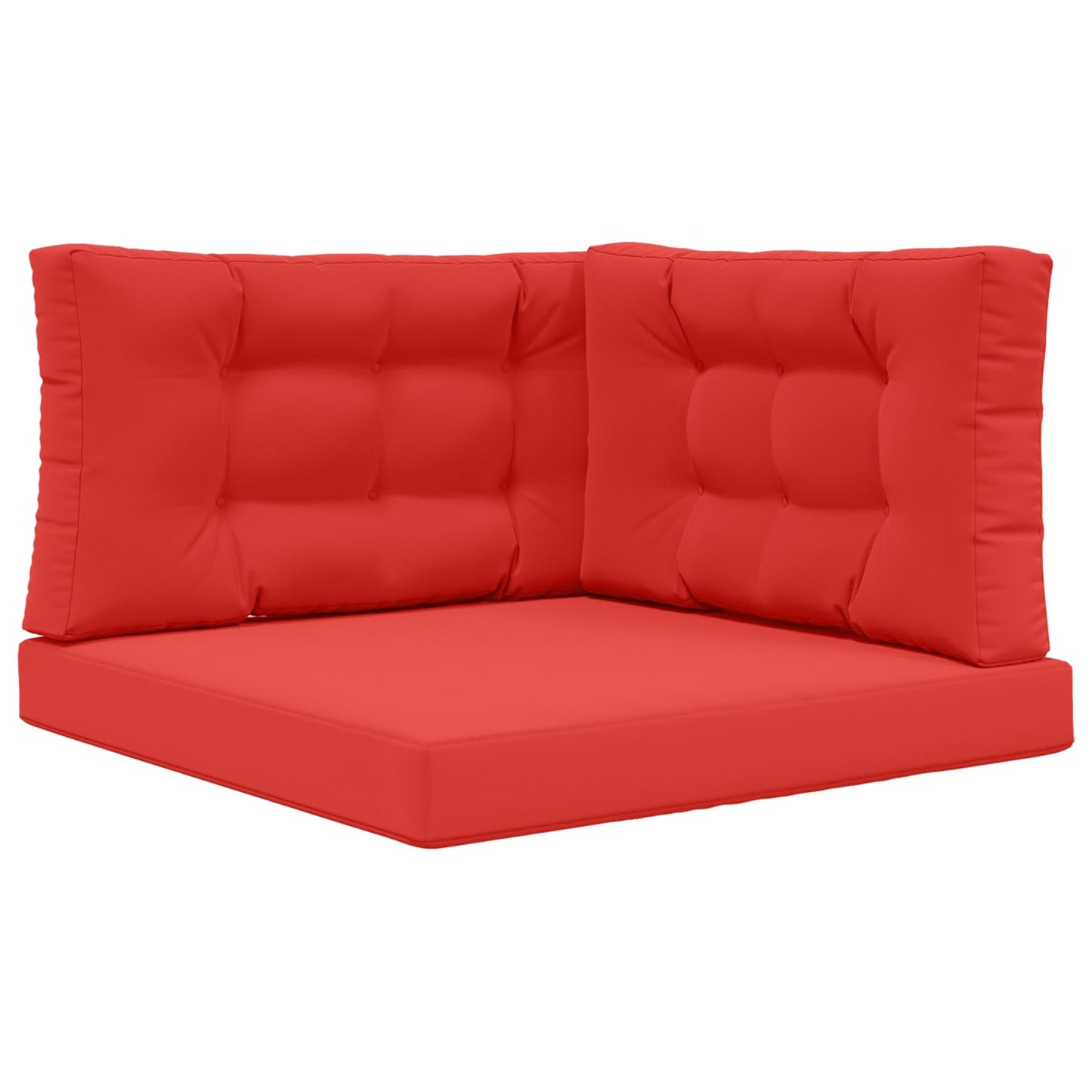 Cuscino per divano da esterno 3 pcs Rosso Poliestere | homemem39