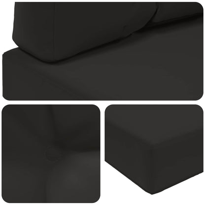 Cuscino per divano da esterno 3 pcs Nero Poliestere | homemem39