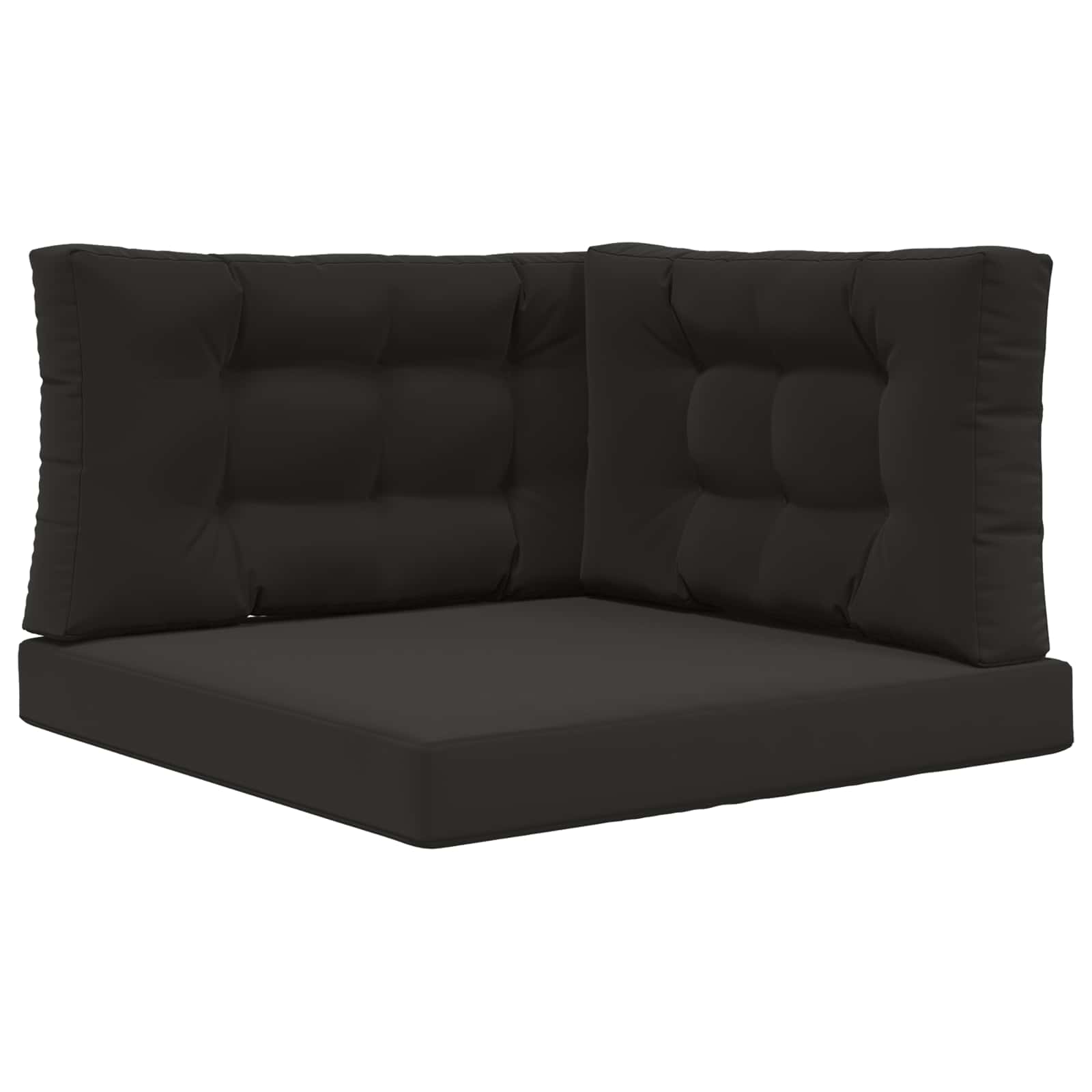 Cuscino per divano da esterno 3 pcs Nero Poliestere | homemem39