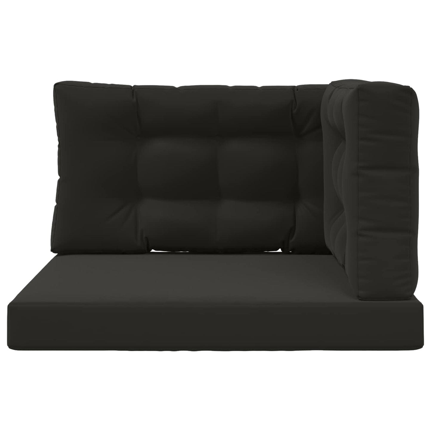 Cuscino per divano da esterno 3 pcs Nero Poliestere | homemem39