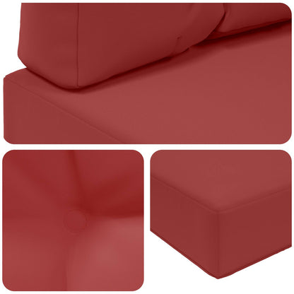 Cuscino per divano da esterno 3 pcs Rosso vino Poliestere | homemem39