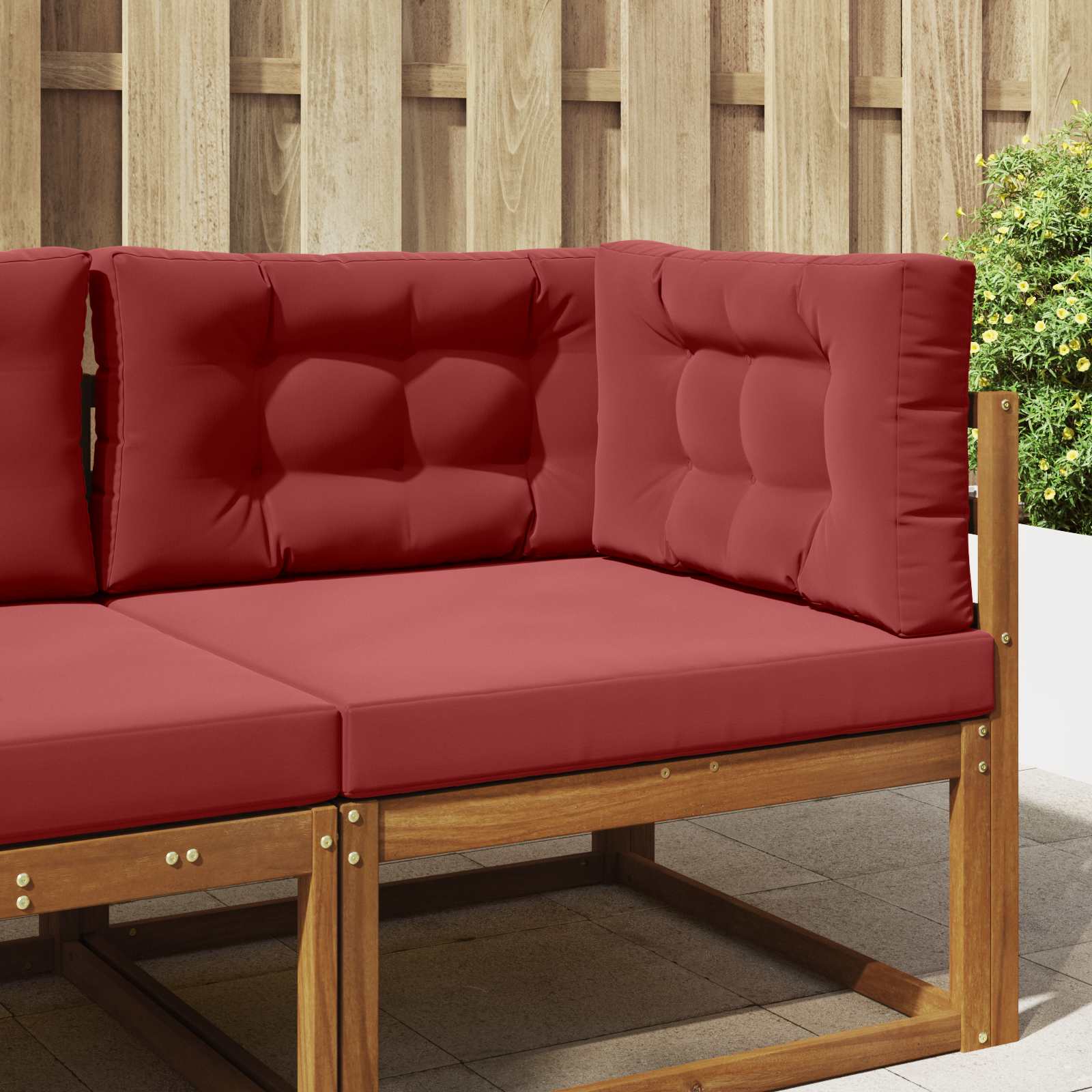 Cuscino per divano da esterno 3 pcs Rosso vino Poliestere | homemem39