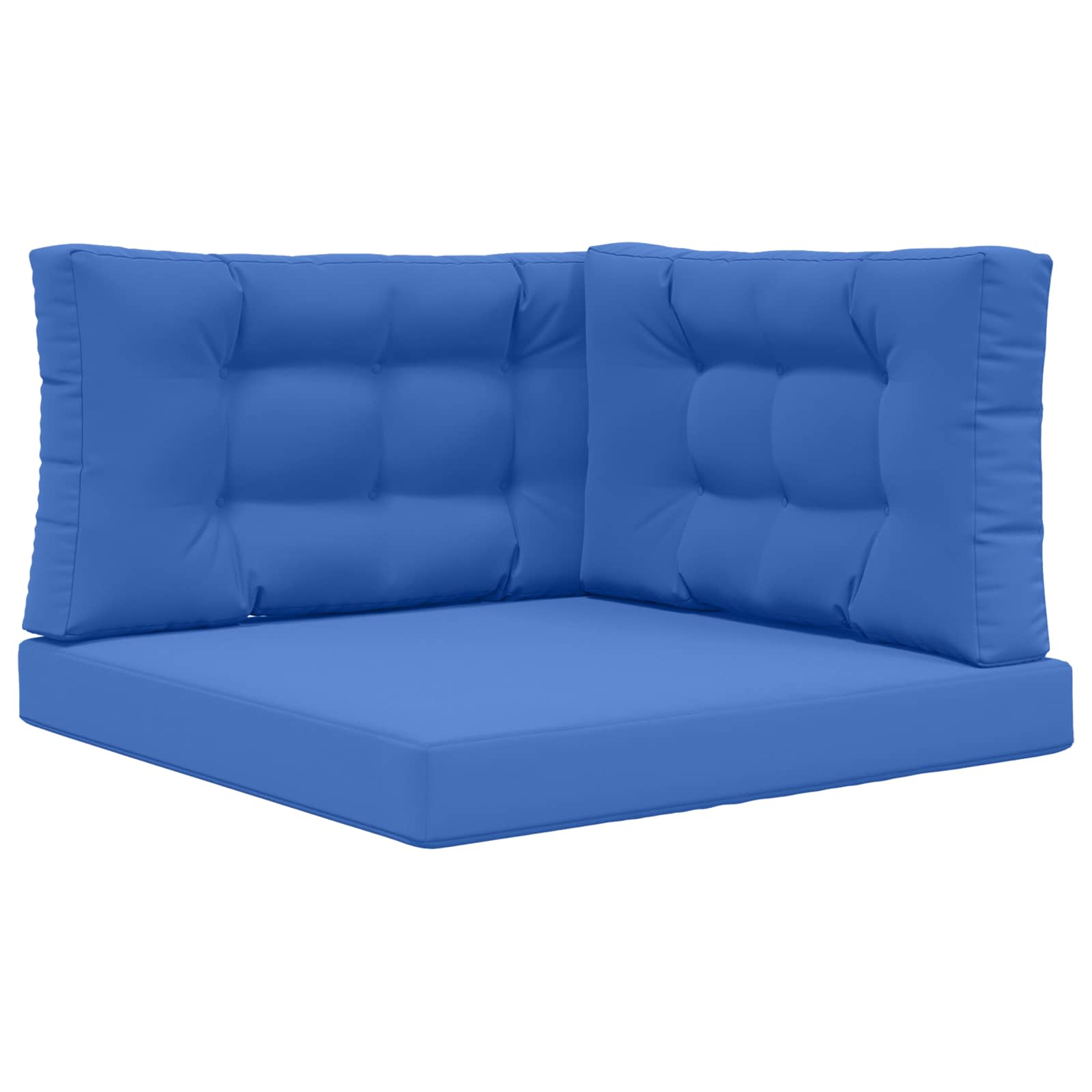 Cuscino per divano da esterno 3 pcs Blu Reale Poliestere | homemem39