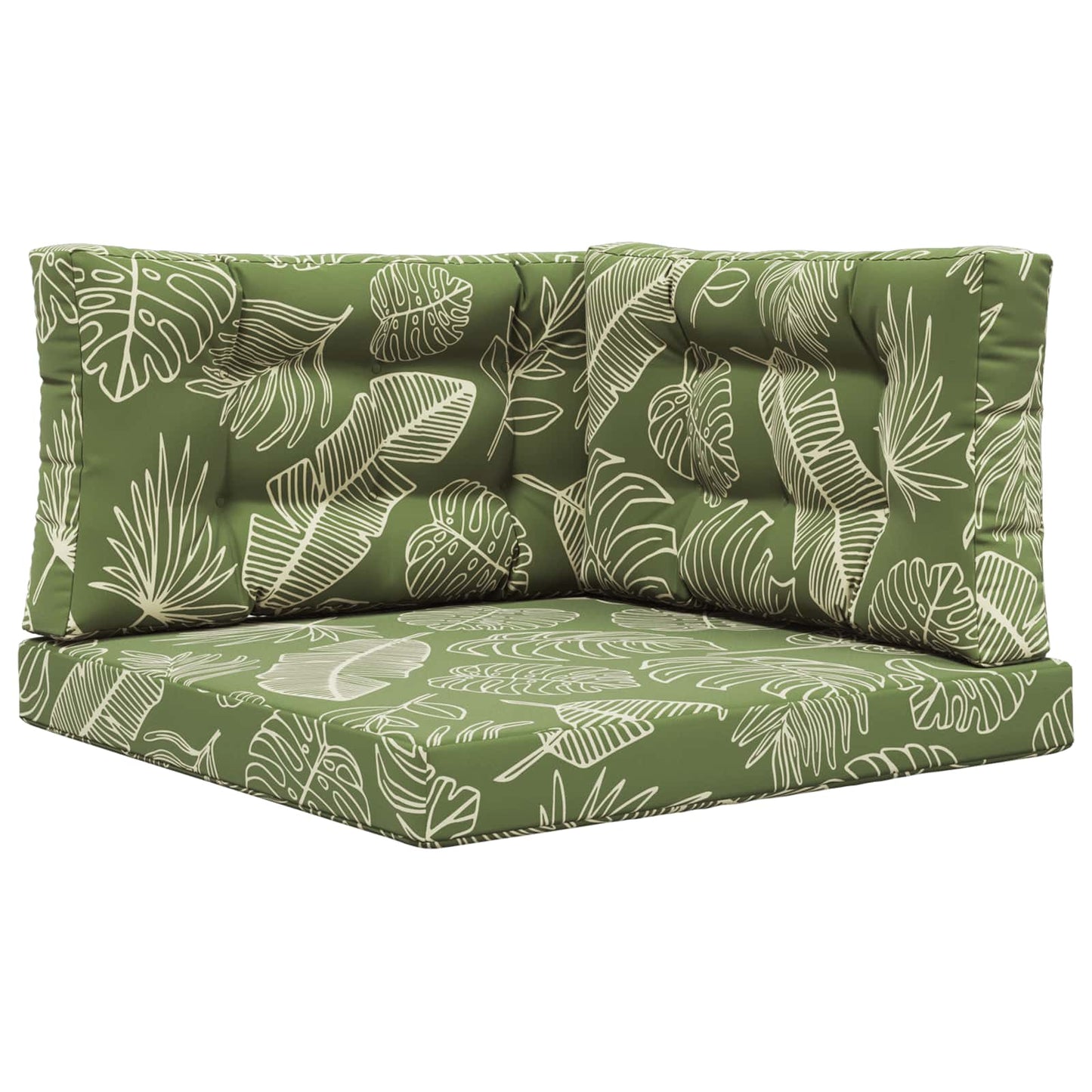 Cuscino per divano da esterno 3 pcs Design a foglia Poliestere | homemem39