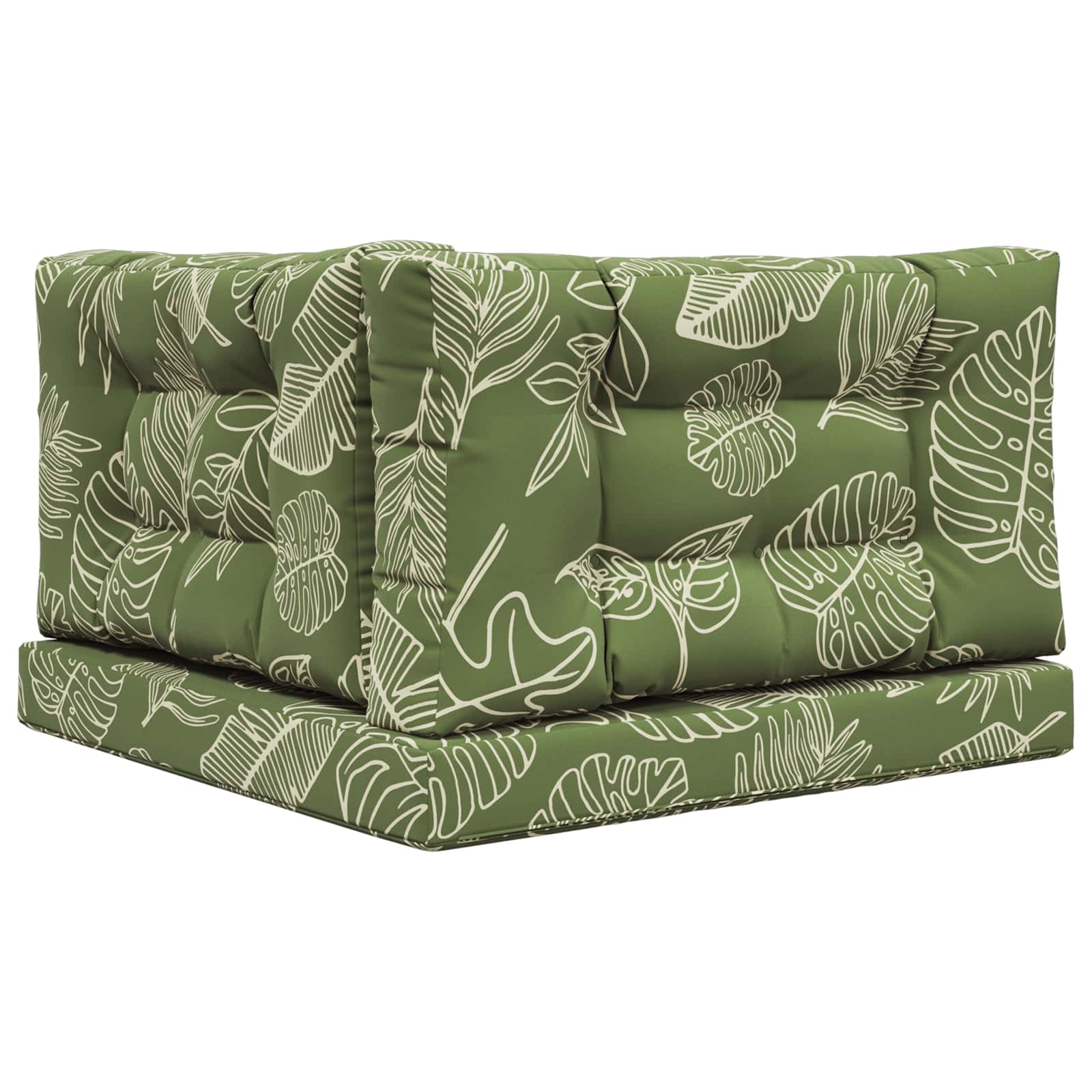 Cuscino per divano da esterno 3 pcs Design a foglia Poliestere | homemem39