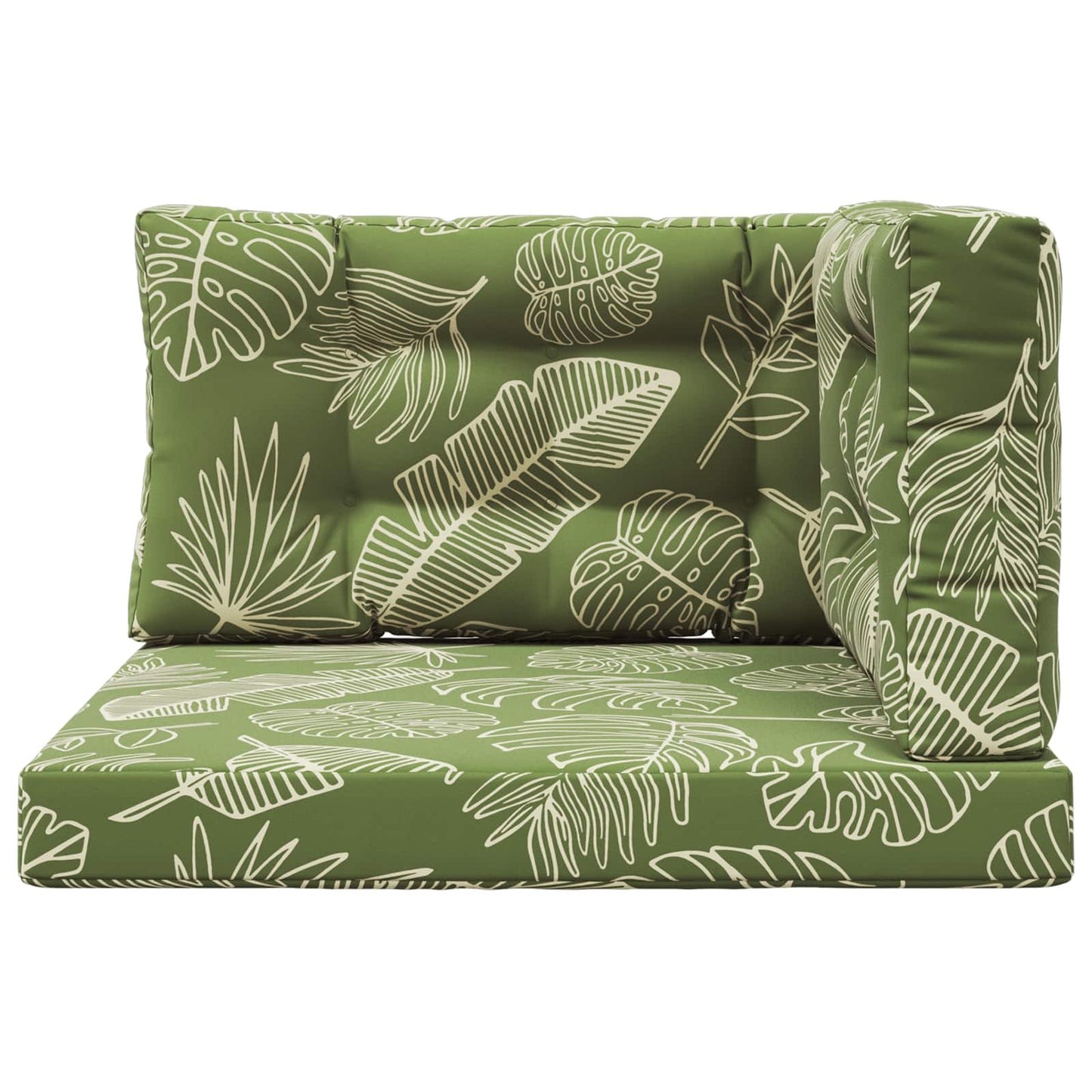 Cuscino per divano da esterno 3 pcs Design a foglia Poliestere | homemem39
