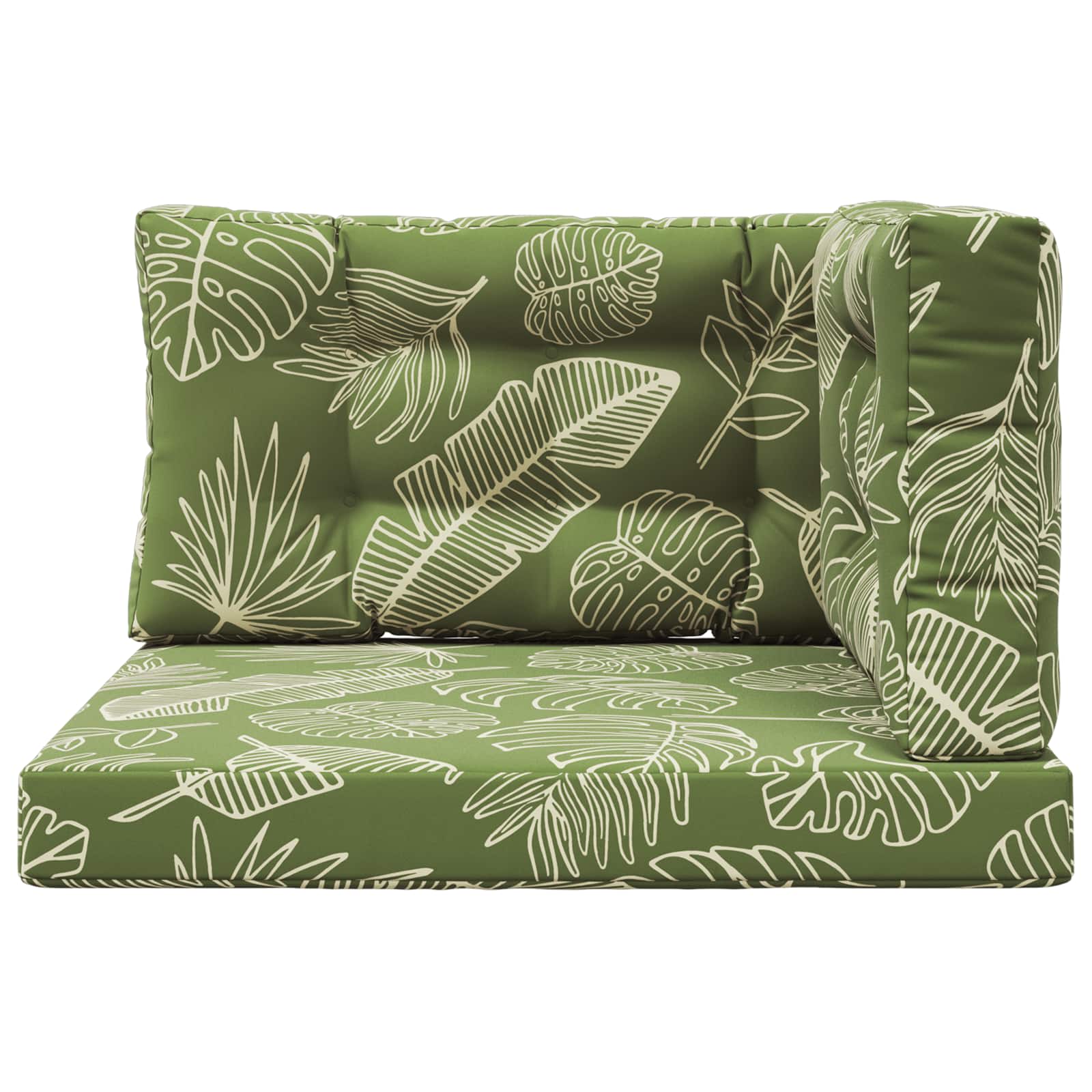 Cuscino per divano da esterno 3 pcs Design a foglia Poliestere | homemem39