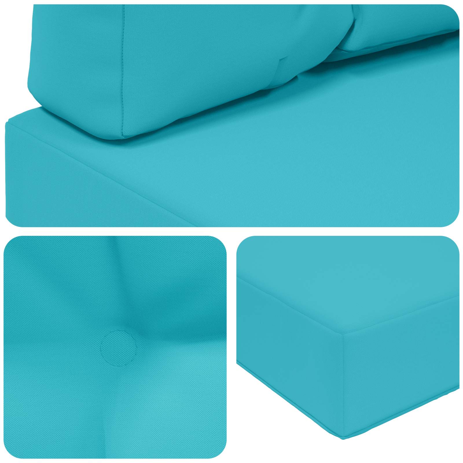 Cuscino per divano da esterno 3 pcs Turchese Poliestere | homemem39
