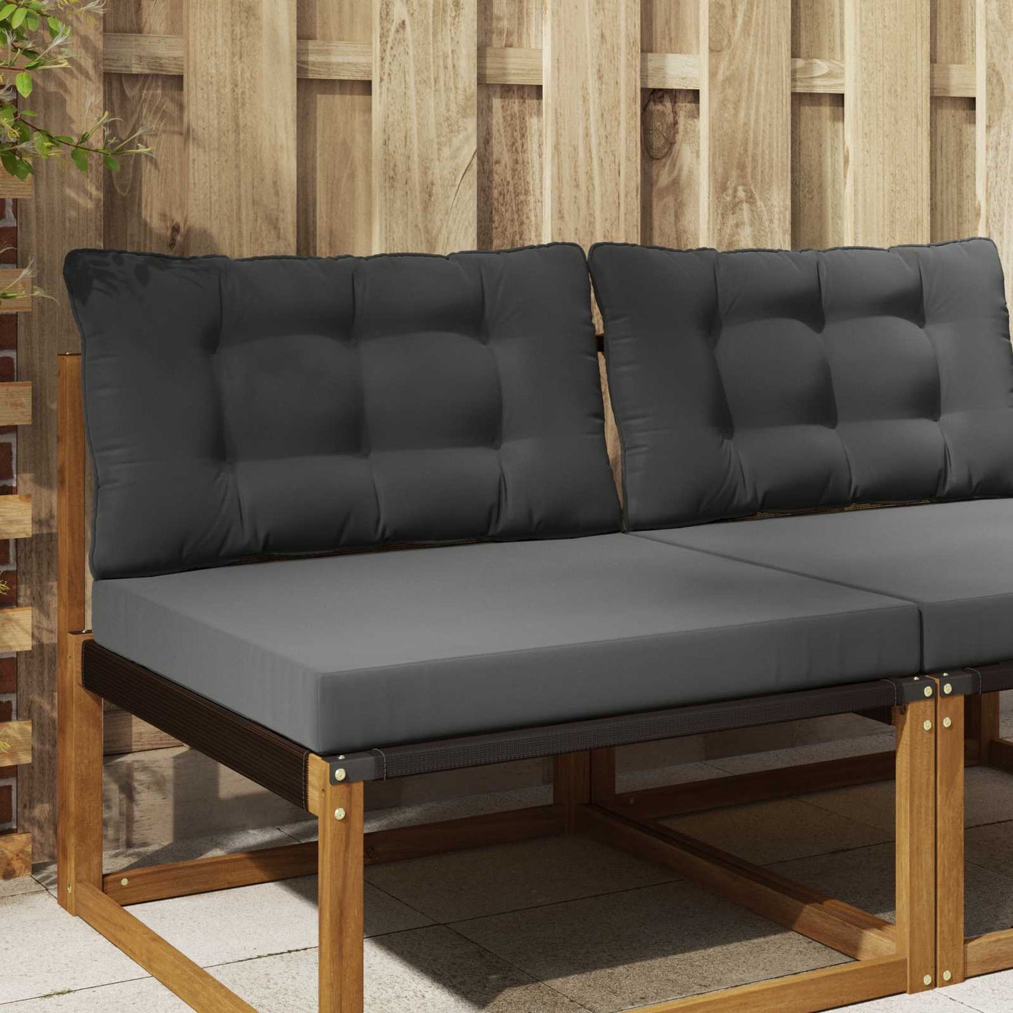 Cuscino per divano da esterno Poliestere Antracite 80 x 68,5 cm