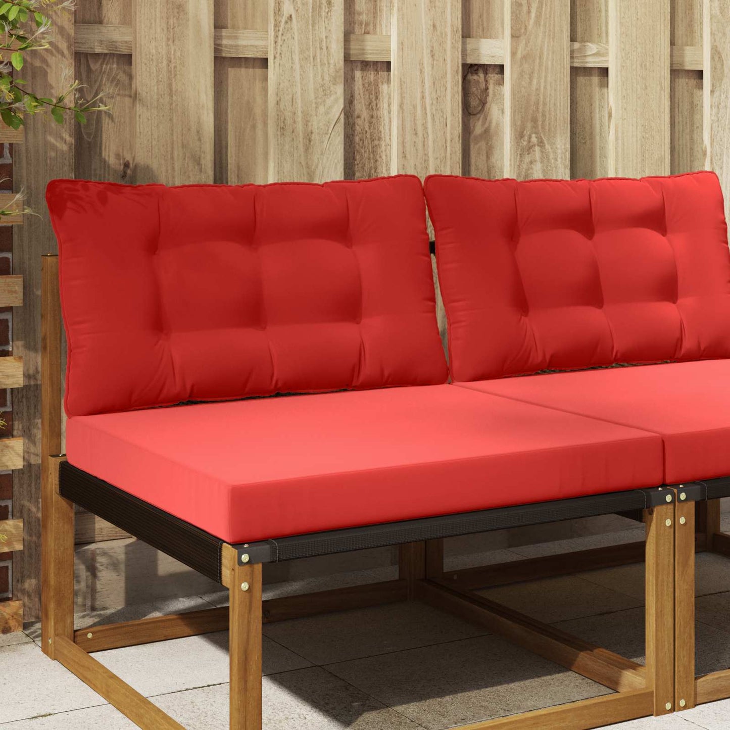 Cuscino per divano da esterno Poliestere Rosso 80 x 68,5 x 8 cm | homemem39