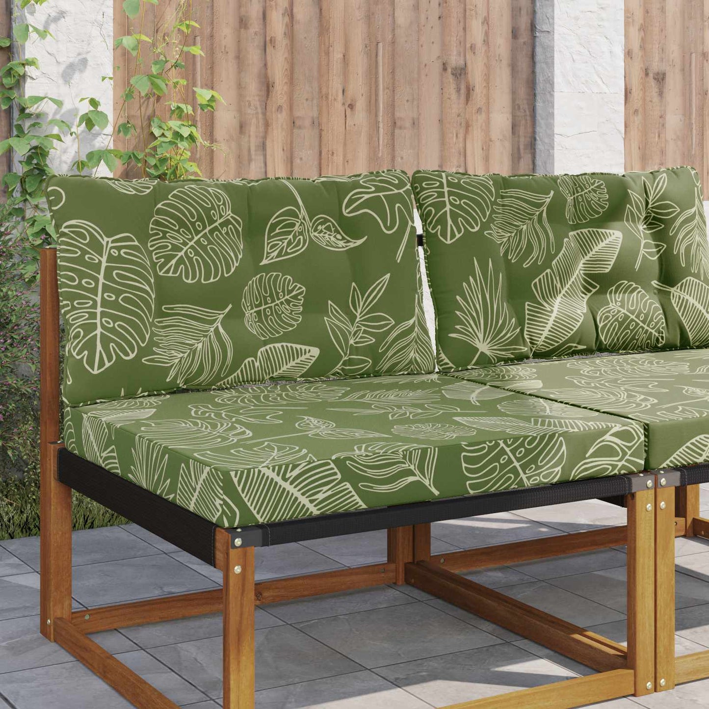Cuscino per divano da esterno Poliestere Design a foglia | homemem39