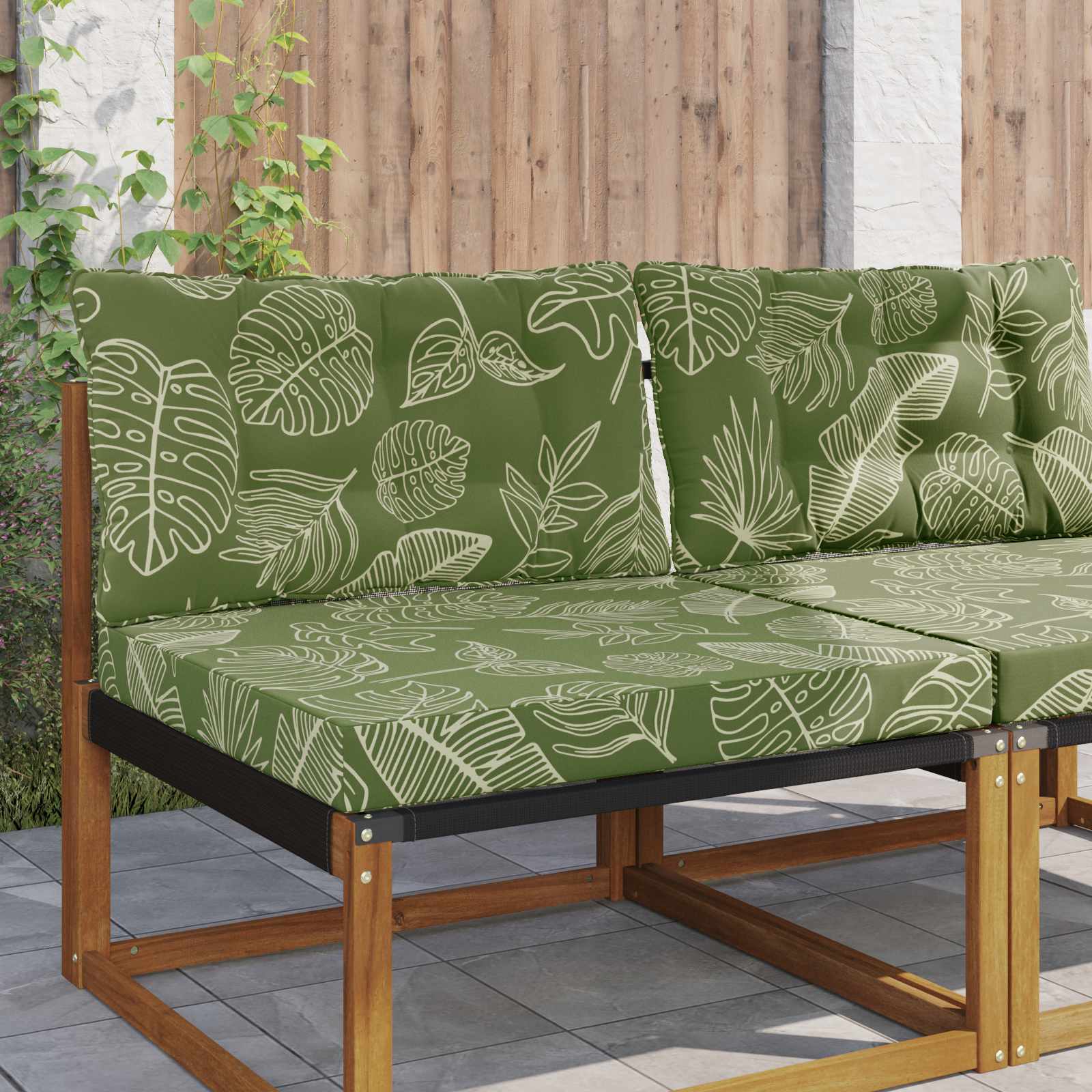 Cuscino per divano da esterno Poliestere Design a foglia | homemem39