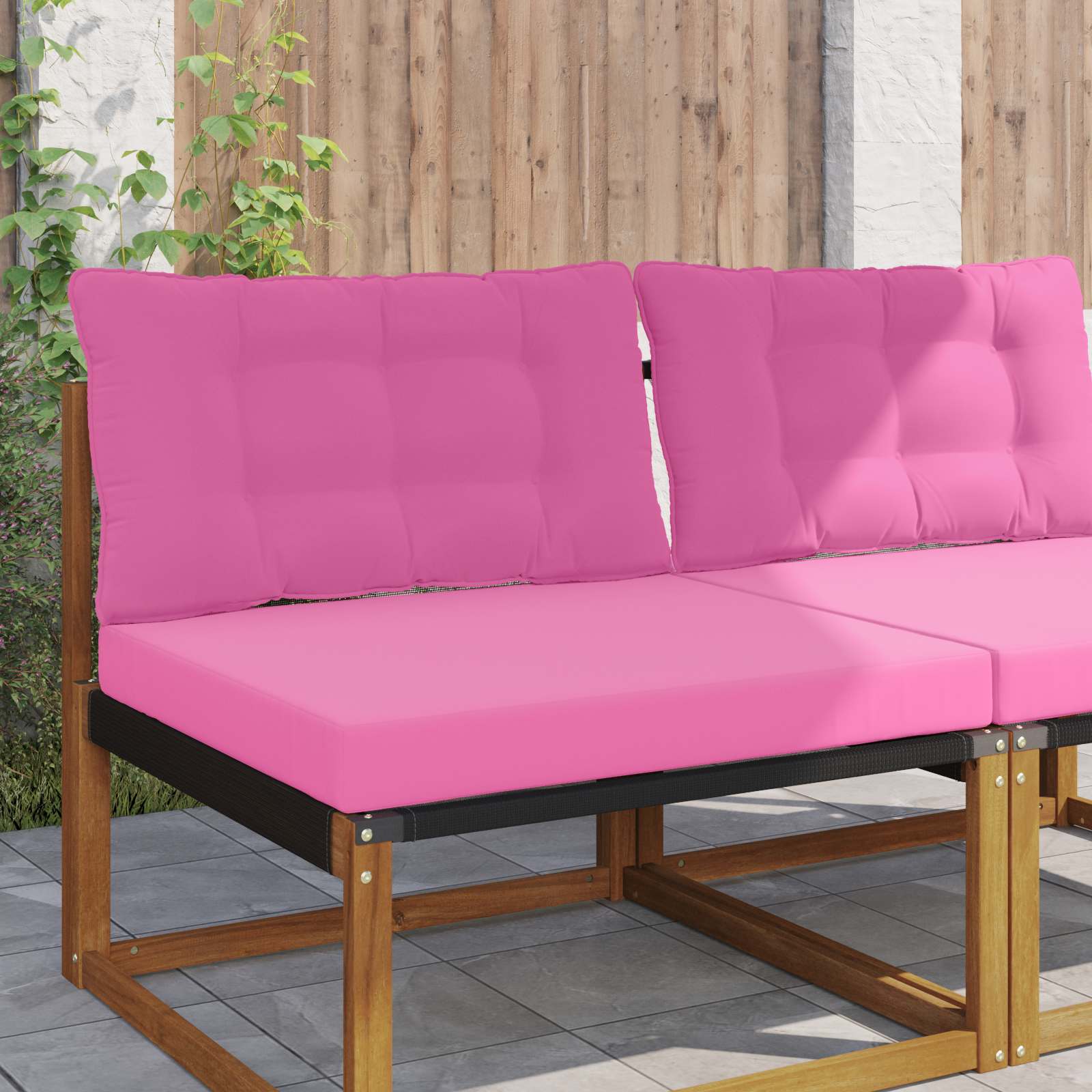 Cuscino per divano da esterno Poliestere Rosa 80 x 68,5 x 8 cm | homemem39