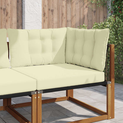Cuscino per divano da esterno Poliestere Crema 80 x 43 x 10 cm | homemem39