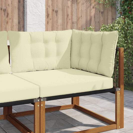 Cuscino per divano da esterno Poliestere Crema 80 x 43 x 10 cm | homemem39