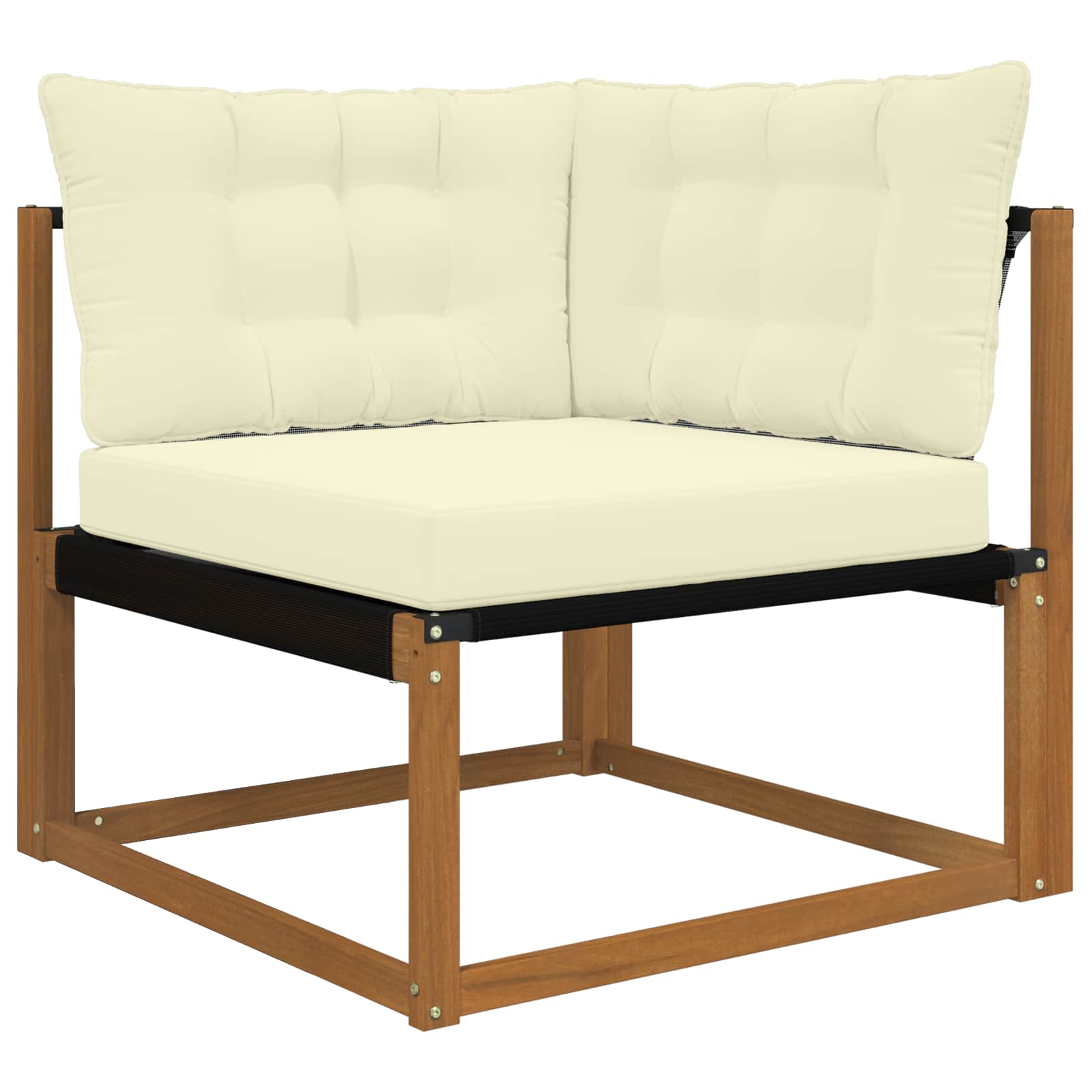 Cuscino per divano da esterno Poliestere Crema 80 x 43 x 10 cm | homemem39