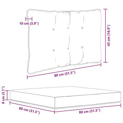 Cuscino per divano da esterno Poliestere Verde 80 x 43 x 10 cm | homemem39