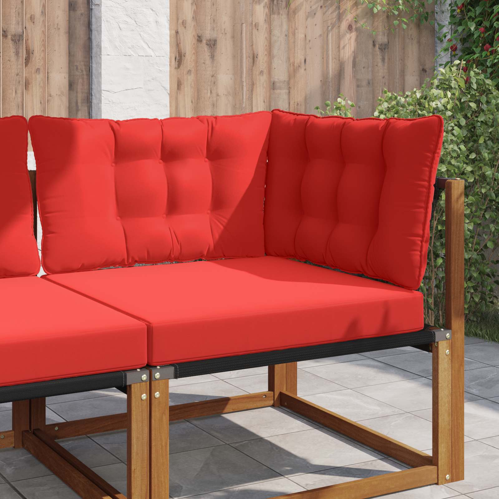 Cuscino per divano da esterno Poliestere Rosso 80 x 43 x 10 cm | homemem39