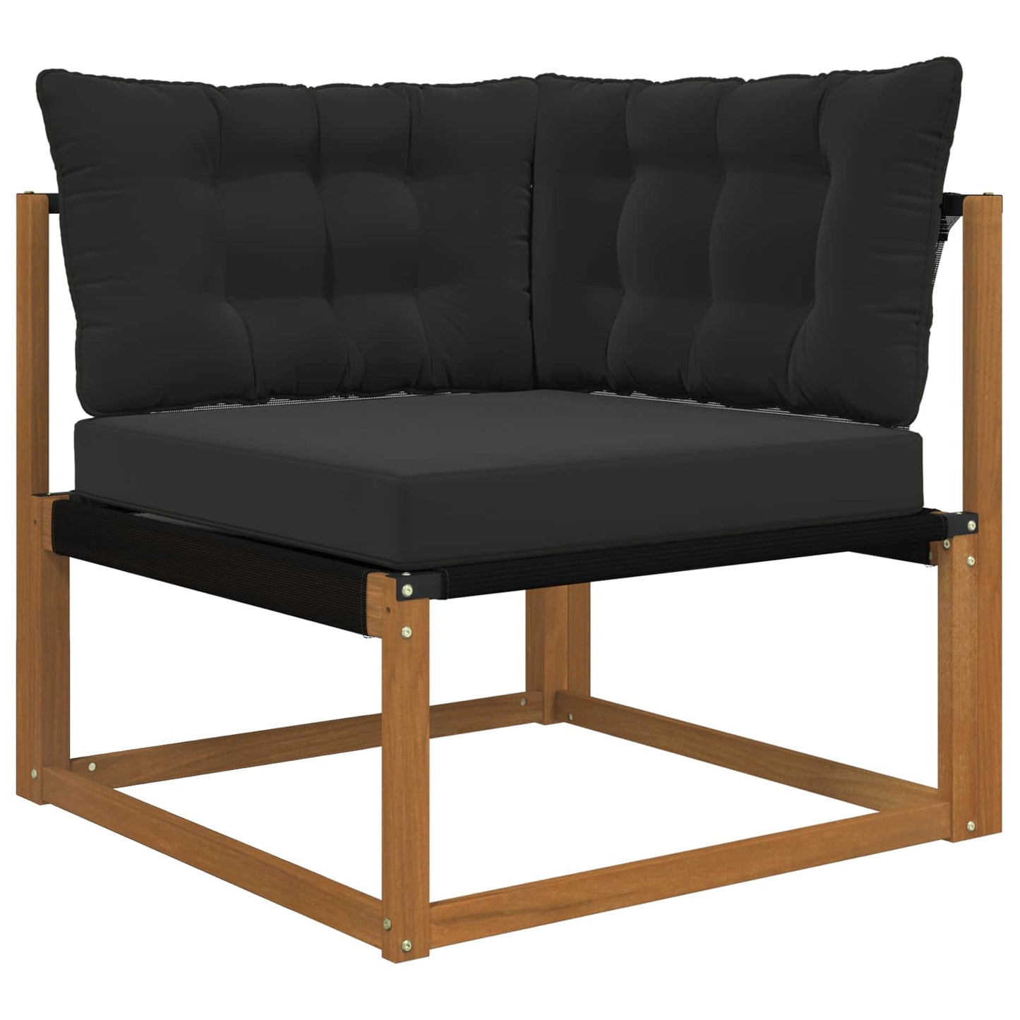 Cuscino per divano da esterno Poliestere Nero 80 x 43 x 10 cm | homemem39