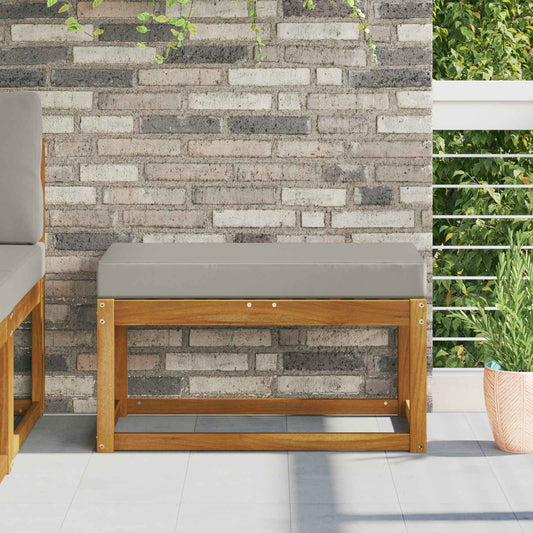 Cuscino da Sedia Esterno Grigio 80 x 40 x 8 cm 100% Poliestere