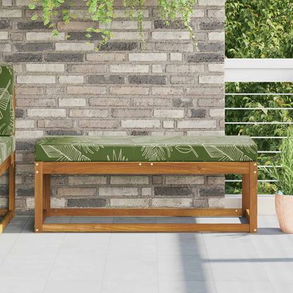 Cuscino da Sedia Esterno Foglie Verdi 111,5 x 40 x 8 cm