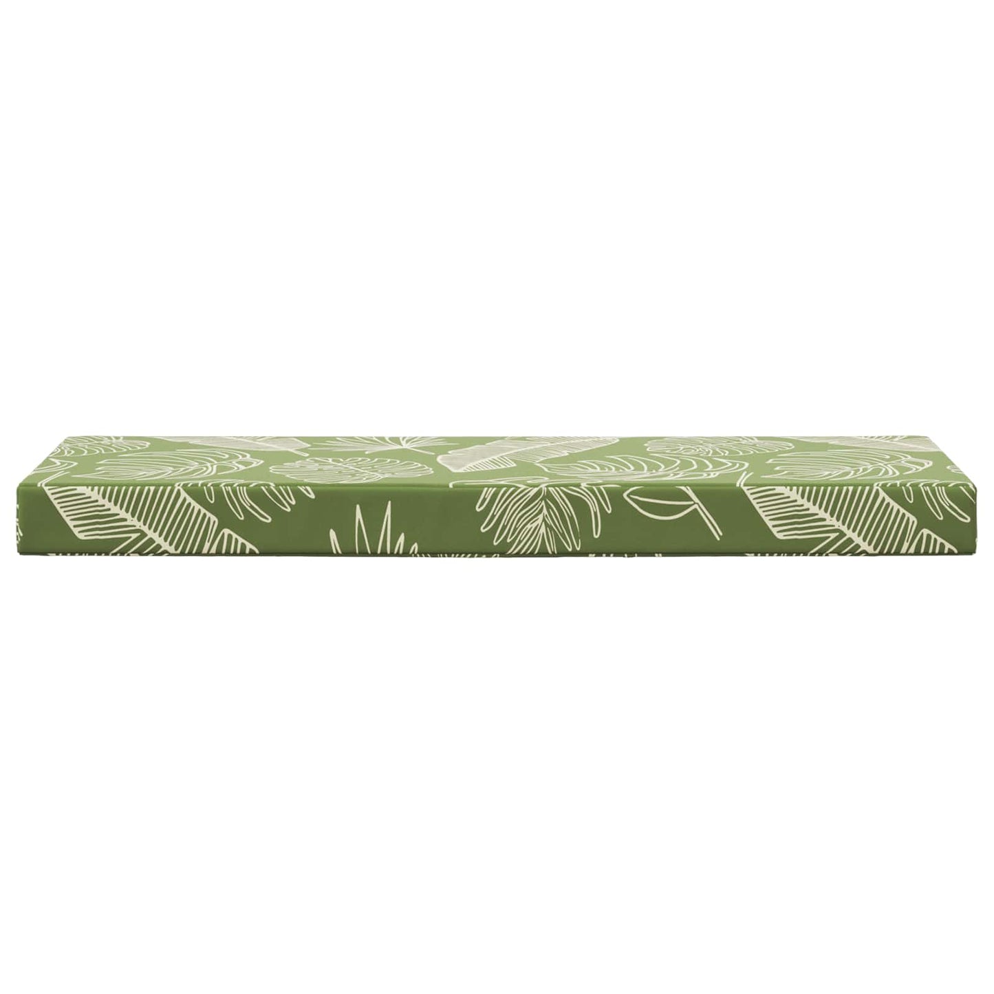 Cuscino da Sedia Esterno Foglie Verdi 111,5 x 40 x 8 cm