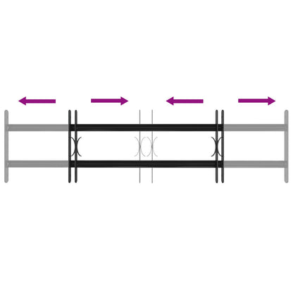 Griglia Finestra Nero 115 x 30 cm Acciaio verniciato a polvere