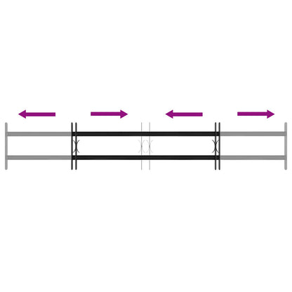 Griglia Finestra Nero 176 x 30 cm Acciaio verniciato a polvere