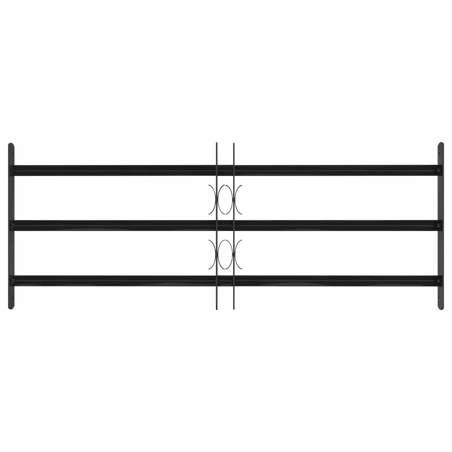 Griglia Finestra Nero 116 x 45 cm Acciaio verniciato a polvere