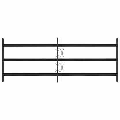 Griglia Finestra Nero 116 x 45 cm Acciaio verniciato a polvere