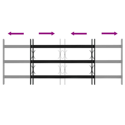 Griglia Finestra Nero 116 x 45 cm Acciaio verniciato a polvere