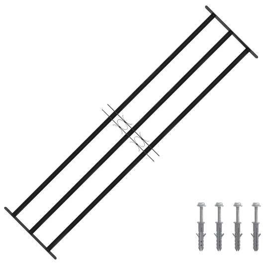 Griglia Finestra Nero 174 x 45 cm Acciaio verniciato a polvere