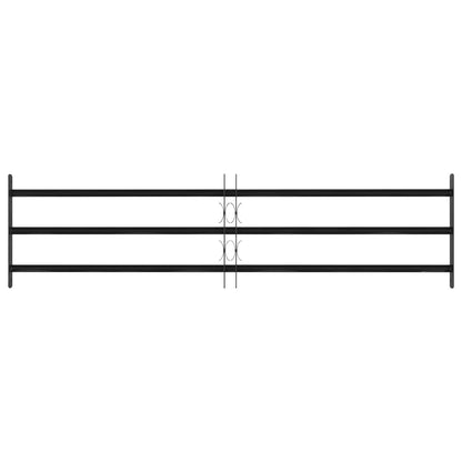 Griglia Finestra Nero 174 x 45 cm Acciaio verniciato a polvere